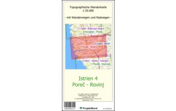 Wanderkarten Kroatien ProjektNord-Karte Istrien 4, Poreč, Rovinj 1:35.000 Mollenhauer & Treichel