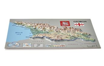 Reliefkarten 3D Relief-Postkarte - Georgia Georgien Jana Seta