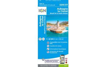 Wanderkarten Frankreich IGN Carte 3245 ET, Aubagne, la Ciotat 1:25.000 IGN