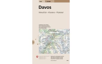 Wanderkarten Schweiz & FL Landeskarte der Schweiz 1197, Davos 1:25.000 Bundesamt für Landestopographie