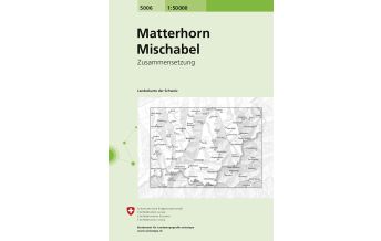 Wanderkarten Schweiz & FL Landeskarte der Schweiz 5006, Matterhorn, Mischabel 1:50.000 Bundesamt für Landestopographie