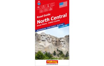 Straßenkarten North Central Strassenkarte 1:1 Mio, Road Guide Nr. 2 Hallwag Verlag