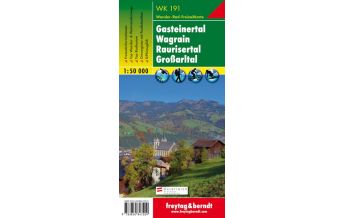 f&b Hiking Maps WK 191 Gasteinertal - Wagrain - Raurisertal - Großarltal, Wanderkarte 1:50.000 Freytag-Berndt und ARTARIA