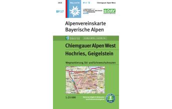 Skitourenkarten Alpenvereinskarte BY-17, Chiemgauer Alpen West - Hochries, Geigelstein 1:25.000 Österreichischer Alpenverein
