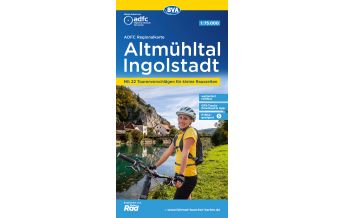 Cycling Maps Germany ADFC Regionalkarte Altmühltal, Ingolstadt 1:75.000 BVA BikeMedia