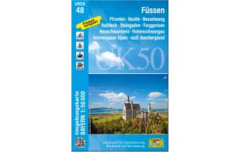 Wanderkarten Tirol Bayerische UK50-48, Füssen 1:50.000 LDBV