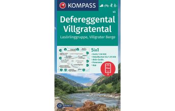Wanderkarten Tirol Kompass-Karte 45, Defereggental, Villgratental 1:50.000 Kompass-Karten GmbH
