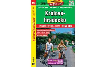 Radkarten Tschechien SHOcart Cycling Map 114 Tschechien - Kralove-hradecko 1:60.000 Shocart