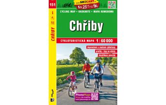 Radkarten Tschechien SHOcart-Radkarte 151, Chřiby/Marsgebirge 1:60.000 Shocart