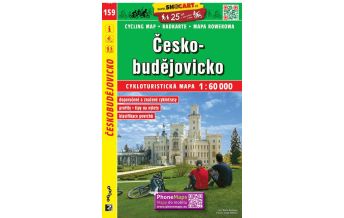 Radkarten Tschechien SHOcart Radkarte 159, Českobudějovicko 1:60.000 Shocart