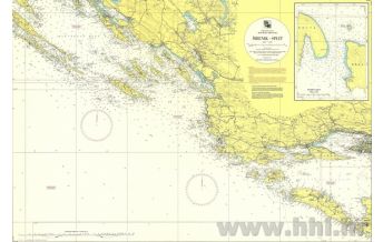 Nautical Charts Croatia and Adriatic Sea Kroatische Seekarte 100-21, Šibenik - Split 1:100.000 Hrvatski Hidrografski Institut