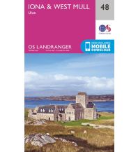 Hiking Maps Scotland OS Landranger Map 48, Iona & West Mull 1:50.000 Ordnance Survey UK
