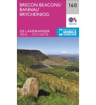 Wanderkarten Wales OS Landranger Map 160, Brecon Beacons/Bannau Brycheiniog 1:50.000 Ordnance Survey UK