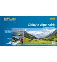 Radfernwege Europa Bikeline Guida Cicloturistica Ciclovia Alpe Adria 1:50.000 Verlag Esterbauer GmbH