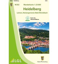 Wanderkarten Deutschland Wanderkarte W202, Heidelberg 1:25.000 Landesvermessungsamt Baden-Württemberg