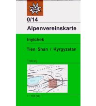Hiking Maps Asia Alpenvereinskarte Inylchek - Tienschan-West /Kyrgyzstan Österreichischer Alpenverein