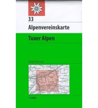 Hiking Maps Tyrol Alpenvereinskarte 33, Tuxer Alpen 1:50.000 Österreichischer Alpenverein