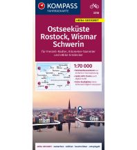 Radkarten KOMPASS Fahrradkarte 3318 Ostseeküste,Rostock,Wismar,Schwerin, 1:70000 Kompass-Karten GmbH