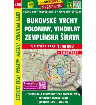 Bukovské vrchy, Poloniny, Vihorlat, Zemplínska šírava / Bukovec-Berge, Waldkarpaten, Vihorlatgebirge, Sempliner Weite (Wander - Radkarte 1:40.000) Shocart