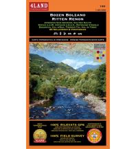 Hiking Maps South Tyrol + Dolomites 4Land-Karte 180, Bozen/Bolzano 1:25.000 4Land